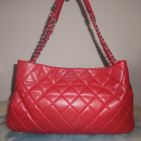 Chanel Shopping Expandable Zip Around Cc Caviar Leather Shoulder Bag - Picture 4 of 13